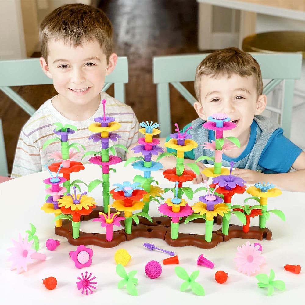 image-SOKA Garden World Creative Flowers 108 PCS Floral Arrangement Bouquet Blocks 3+