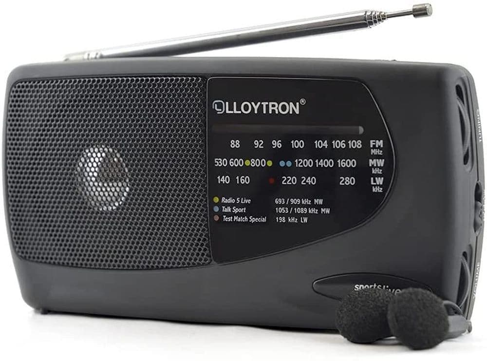 image-Lloytron 3 Band 'Sports' Personal Radio with Earphones