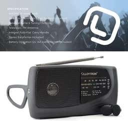 image-Lloytron 3 Band 'Sports' Personal Radio with Earphones