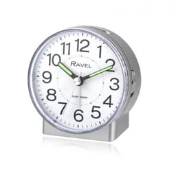 image-Ravel Round Mid Sized Bedside Quartz Alarm Clock RC039.2