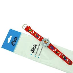 image-Relda Children's Analogue 3D Flying Aeroplane Red Silicone Strap Boy's Watch REL44