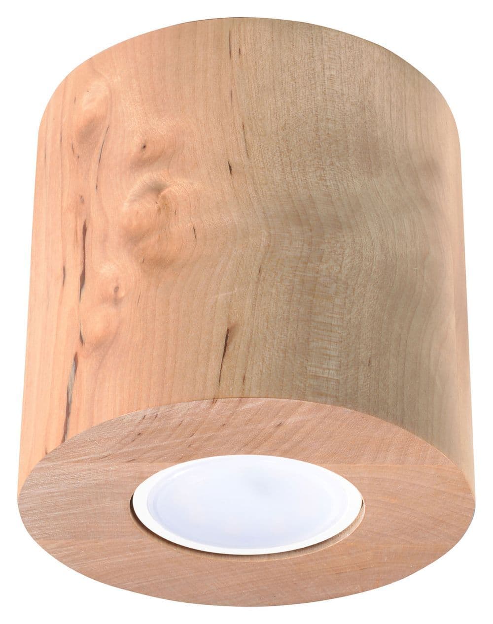 image-Ceiling lamp ORBIS Natural Wood Round Tube Boho Design GU10