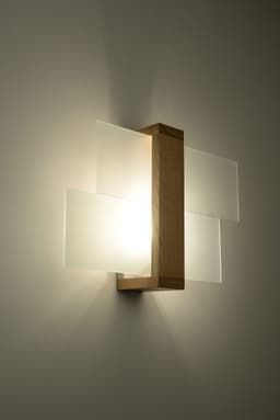 image-Wall Lamp FENIKS 1 Natural Wood Modern Loft Design LED E27