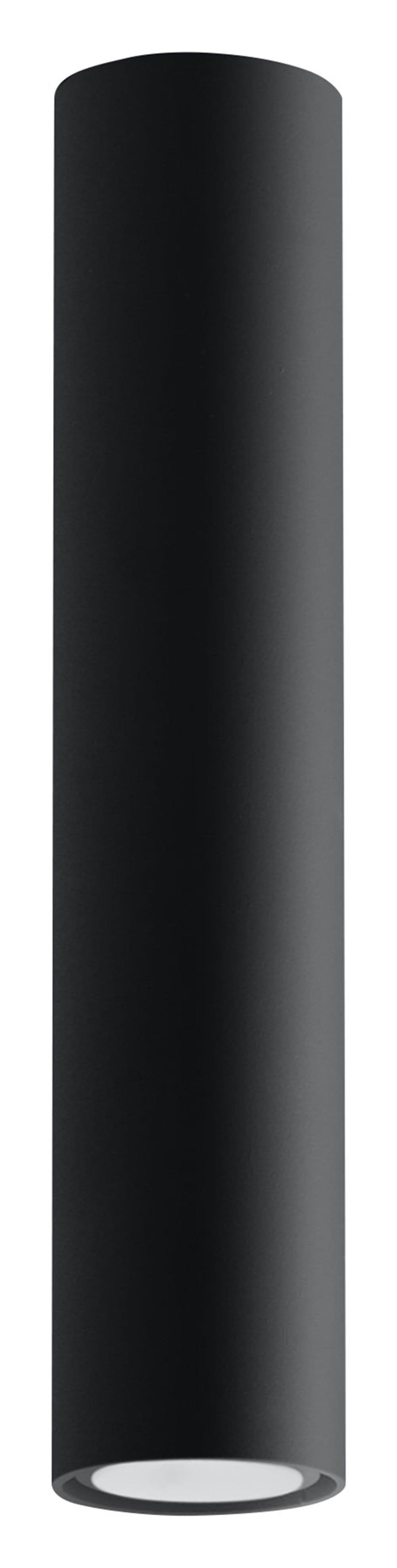 image-Ceiling lamp LAGOS Black Round Tube Shape Modern Loft Design LED GU10