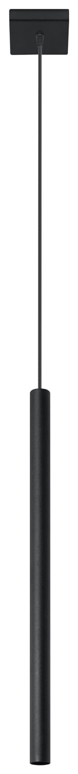 image-Pendant lamp PASTELO 1 Black Round Tube Shape Spot Modern Loft Design LED G9