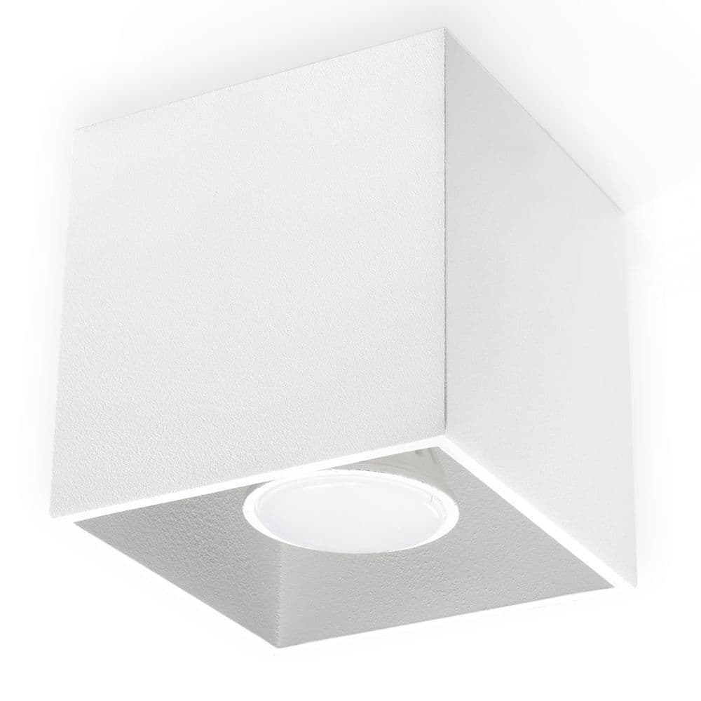 image-Ceiling Lamp QUAD 1 White Square Shape Modern Loft Design LED GU10
