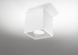 image-Ceiling Lamp QUAD 1 White Square Shape Modern Loft Design LED GU10