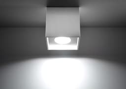 image-Ceiling Lamp QUAD 1 White Square Shape Modern Loft Design LED GU10