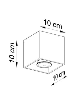 image-Ceiling Lamp QUAD 1 White Square Shape Modern Loft Design LED GU10