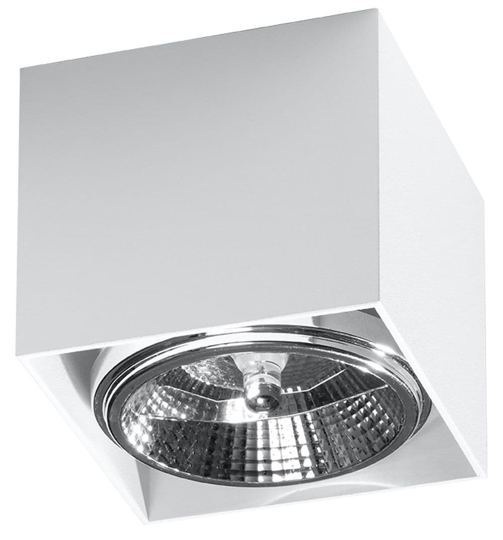 image-Ceiling Lamp BLAKE White Square Shape Modern Loft Design GU10