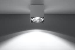 image-Ceiling Lamp BLAKE White Square Shape Modern Loft Design GU10