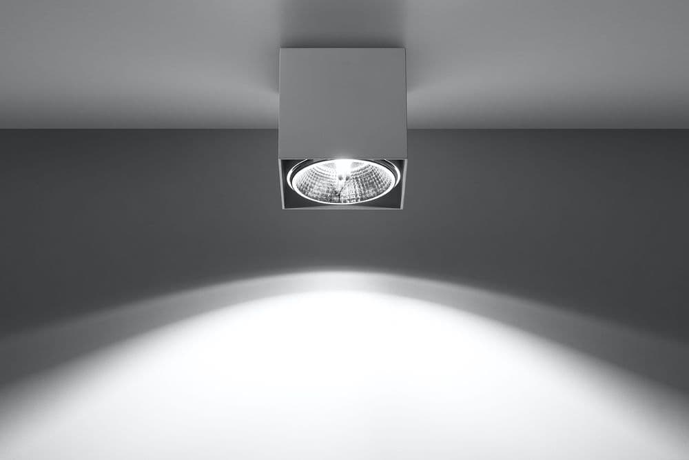image-Ceiling Lamp BLAKE White Square Shape Modern Loft Design GU10