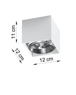 image-Ceiling Lamp BLAKE White Square Shape Modern Loft Design GU10