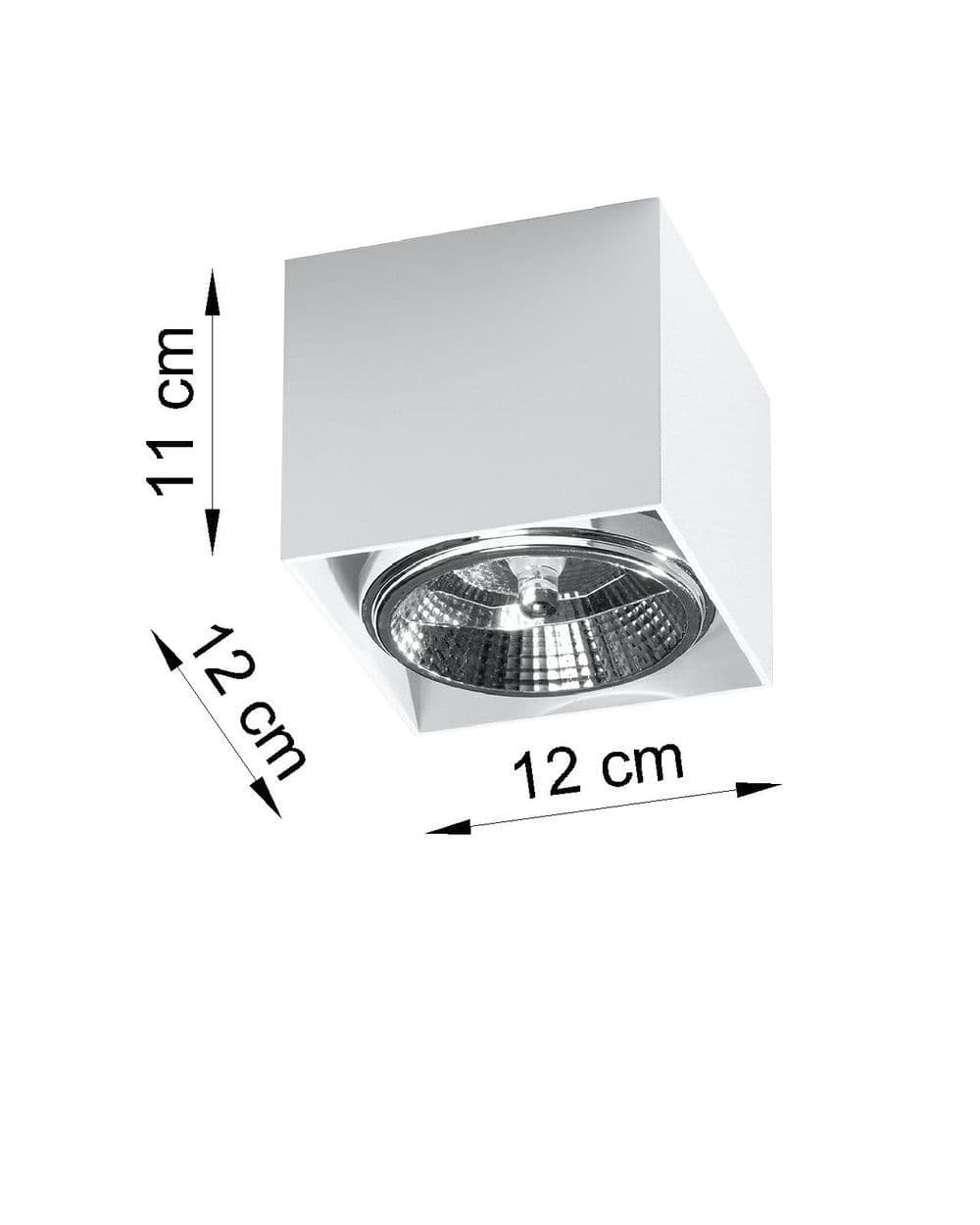 image-Ceiling Lamp BLAKE White Square Shape Modern Loft Design GU10