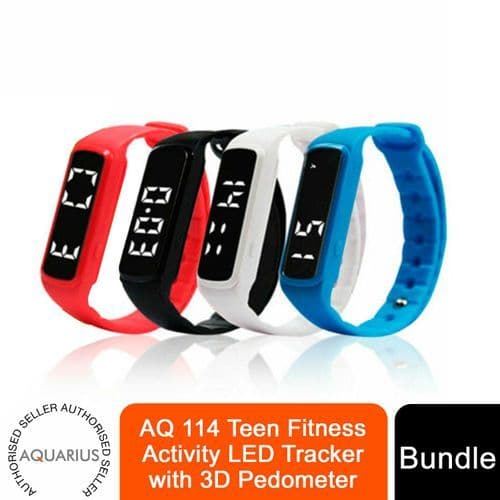 image-Aquarius AQ 114 Teen Fitness Activity LED Tracker with 3D Pedometer