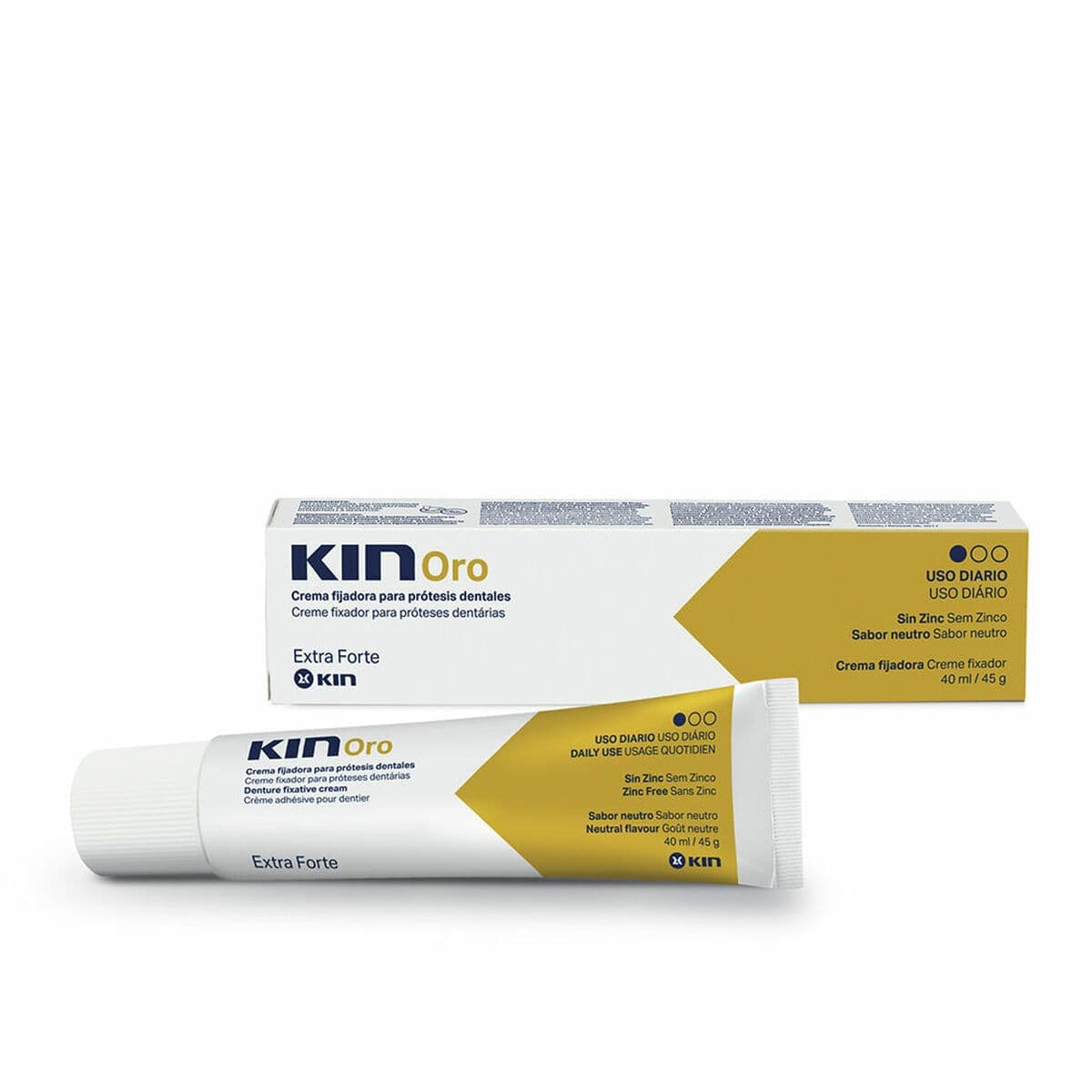 image-Denture Plate Fixing Cream Kin Kin Oro 40 ml Extra strong