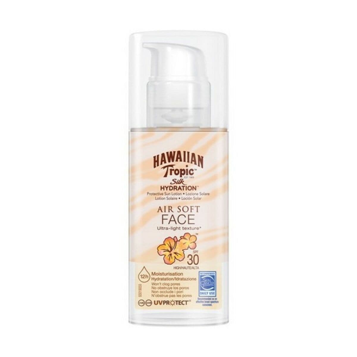 image-Facial Sun Cream Silk Air Soft Hawaiian Tropic Silk Air Soft Face Spf 30 50 ml Spf 30