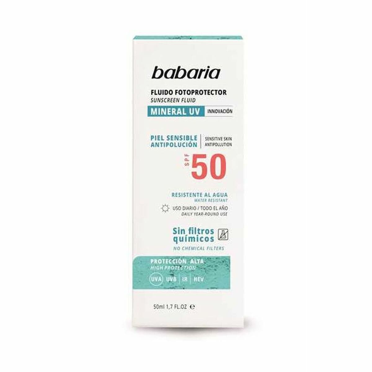 image-Sun Screen Lotion Babaria Solar Mineral Uv Spf 50 50 ml