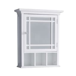 image-Bathroom Neal Wooden Medicine Cabinet Mirrored Door White 7442