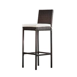 image-5 Pcs Rattan Garden Patio Furniture Bar Dining Table & Chair Set