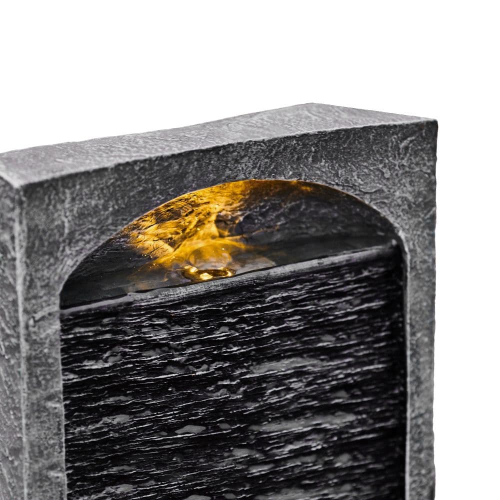 image-Garden Water Feature, Outdoor Straight Water Fountain & Lights