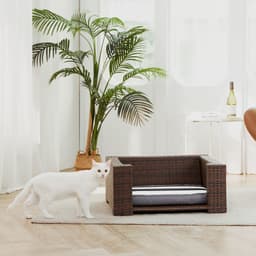 image-Indoor Outdoor Rattan Cat or Dog Elevated Rattan Bed ST-N10005-UK