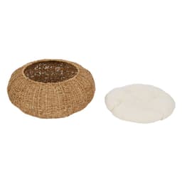 image-Indoor Wicker Cat or Small Dog Bed Basket & Cushion ST-N10003-UK