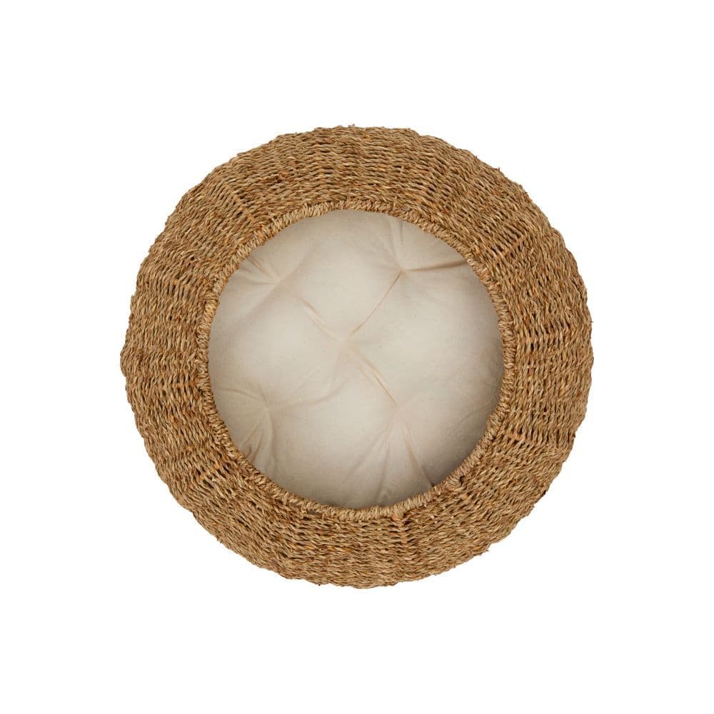 image-Indoor Wicker Cat or Small Dog Bed Basket & Cushion ST-N10003-UK