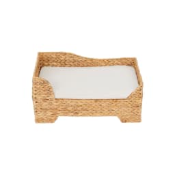 image-Indoor Wicker Cat/Dog Elevated Bed & Washable Cushion ST-N10002-UK