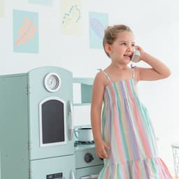 image-Mint Wooden Toy Kitchen with Fridge Freezer and Oven by TD-11414M