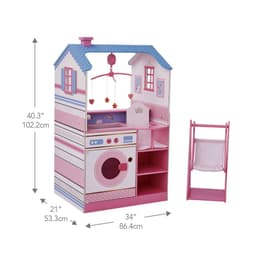 image-Olivia's Little World Dollhouse Changing Table Nursery Playset Station TD-11460W
