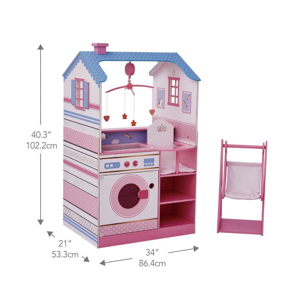 image-Olivia's Little World Dollhouse Changing Table Nursery Playset Station TD-11460W