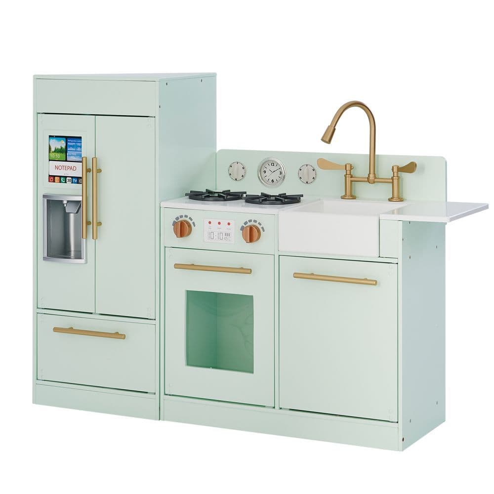 image-Childrens Little Chef Chelsea Wooden Play Kitchen Mint TD-12302M