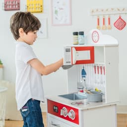 image-Wooden Kitchen Toy Kitchen With 2 Role Play Accessories TD-12385R