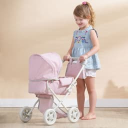 image-Baby 16" Doll Pram Stroller Buggy Pushchair Toy Gift by Olivia's World OL-00003