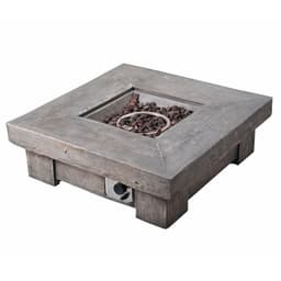 image-Outdoor Garden Gas Fire Pit Table Heater with Lava Rocks & Cover