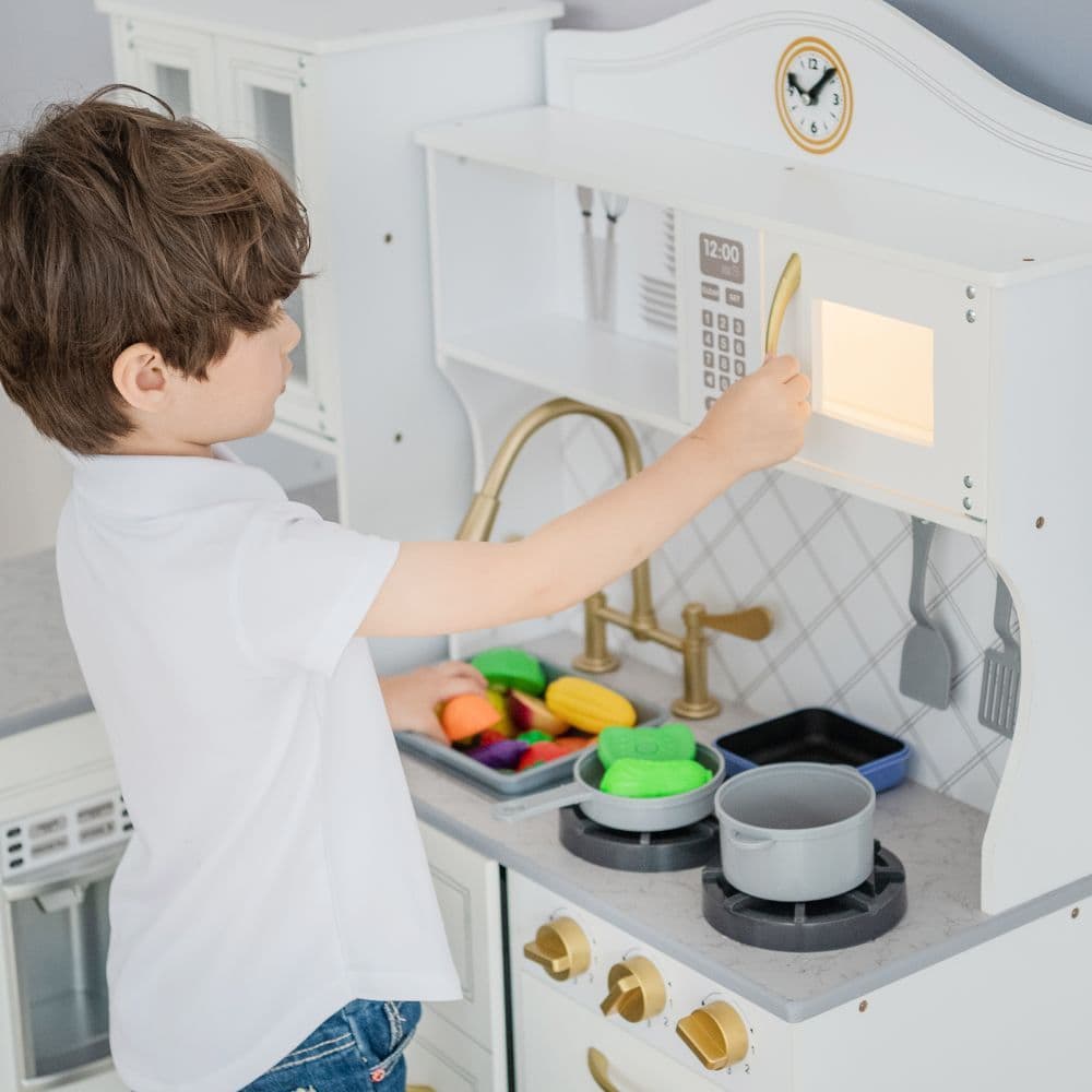 image-Little Chef Marseille Retro Play Kitchen White TD-13119D