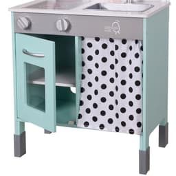 image-Little Chef Philly Modern Interactive Wooden Play Kitchen, Blue