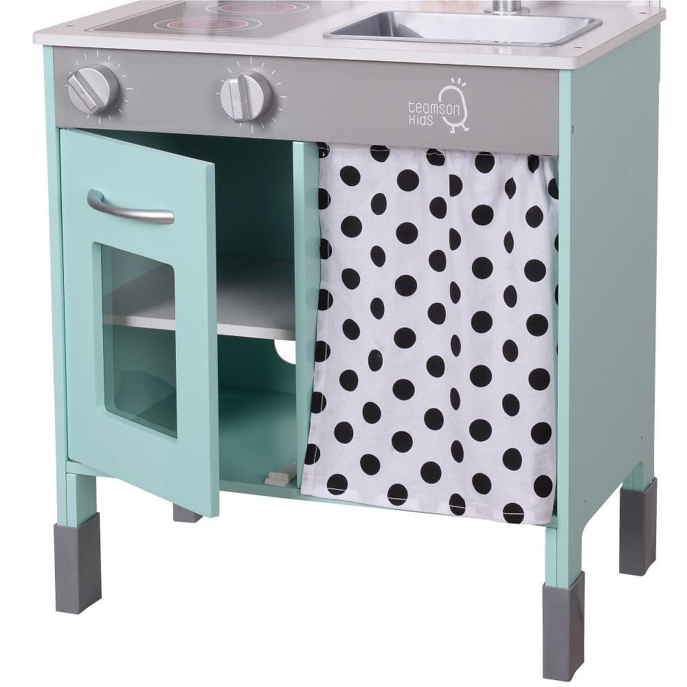 image-Little Chef Philly Modern Interactive Wooden Play Kitchen, Blue