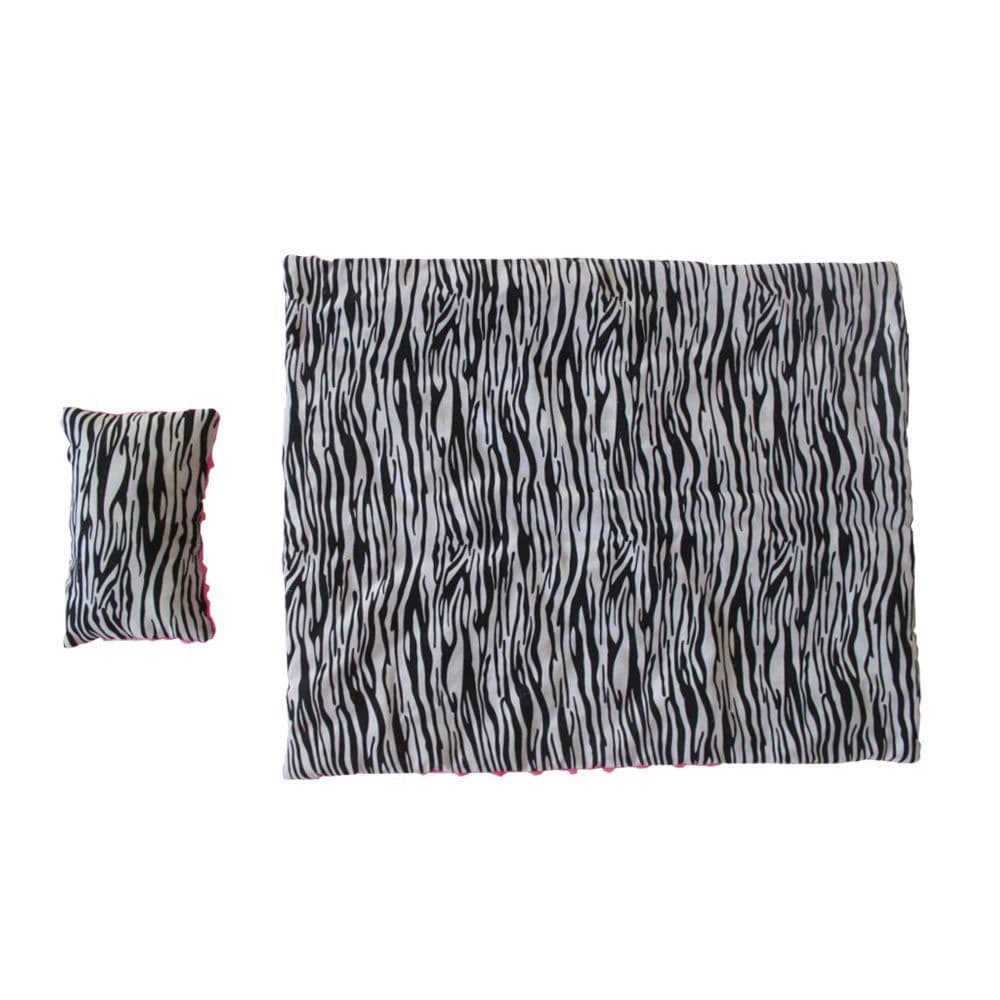 image-Olivia's Little World Doll Single Bed Pink Bedding Set Zebra Prints TD-11929-1E