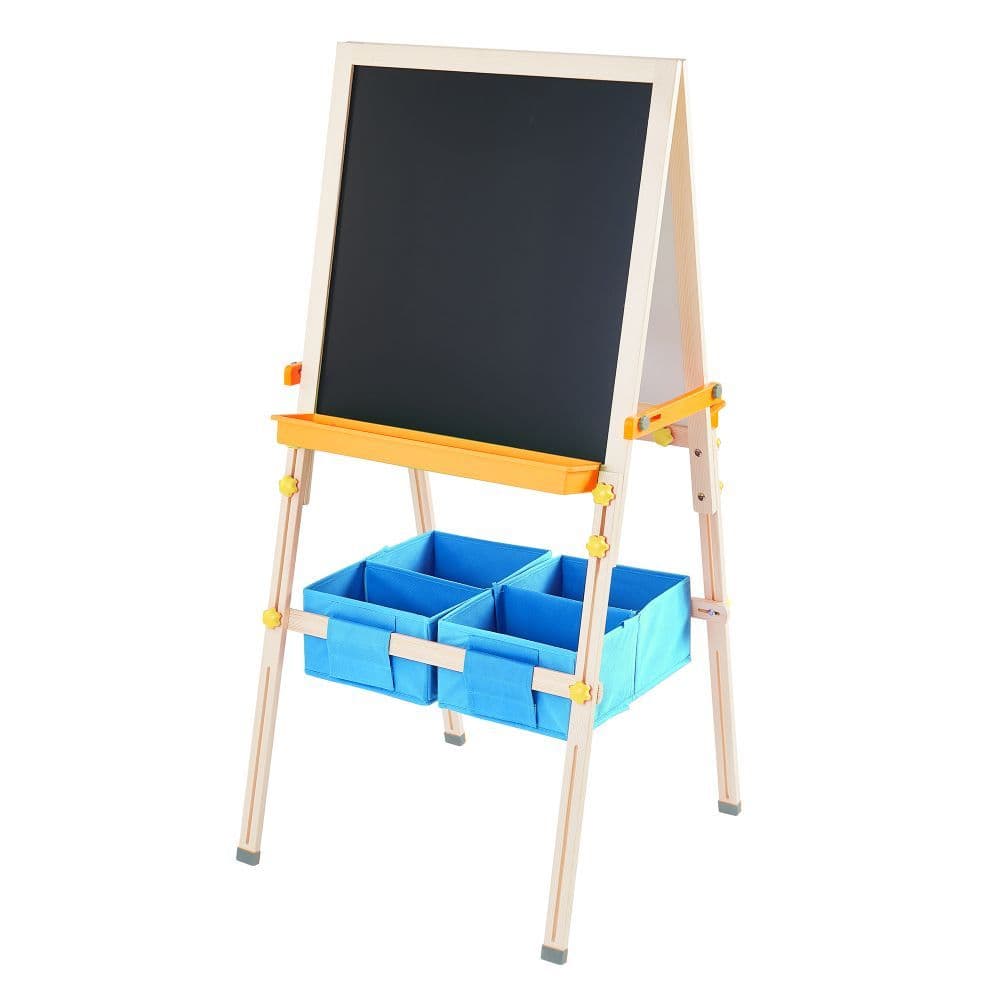 image-3 in 1 Wooden Easel Drawing Blackboard Whiteboard & Acc TK-FB028G