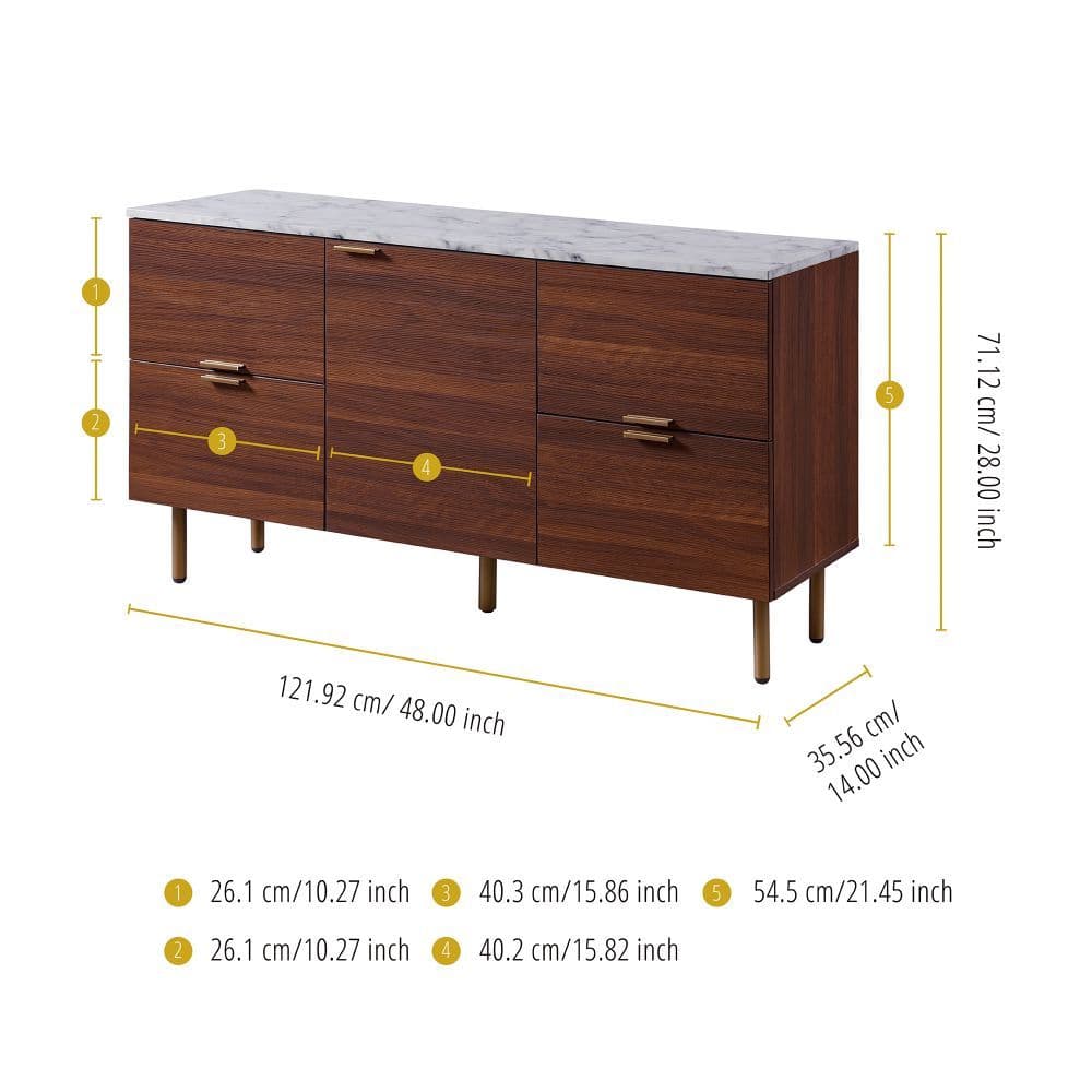 image-Ashton Large Wooden Sideboard Cabinet, TV Unit, Buffet Storage