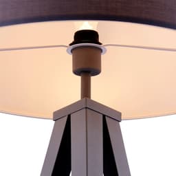 image-Romanza Tripod Standing Floor Lamp & Shade, Modern Lighting, Grey