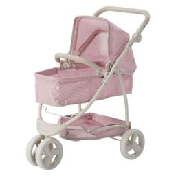 image-Olivia's Little World Dolls Pink Pram Stroller Pushchair For Baby Dolls OL-00009