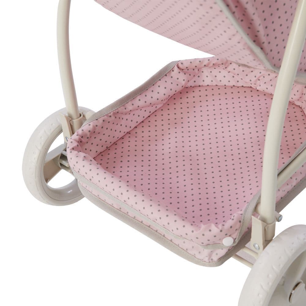 image-Olivia's Little World Dolls Pink Pram Stroller Pushchair For Baby Dolls OL-00009