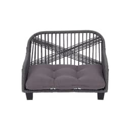 image-Indoor Outdoor Woven Cat & Dog Sofa Bed Lounger Grey ST-N10007-UK