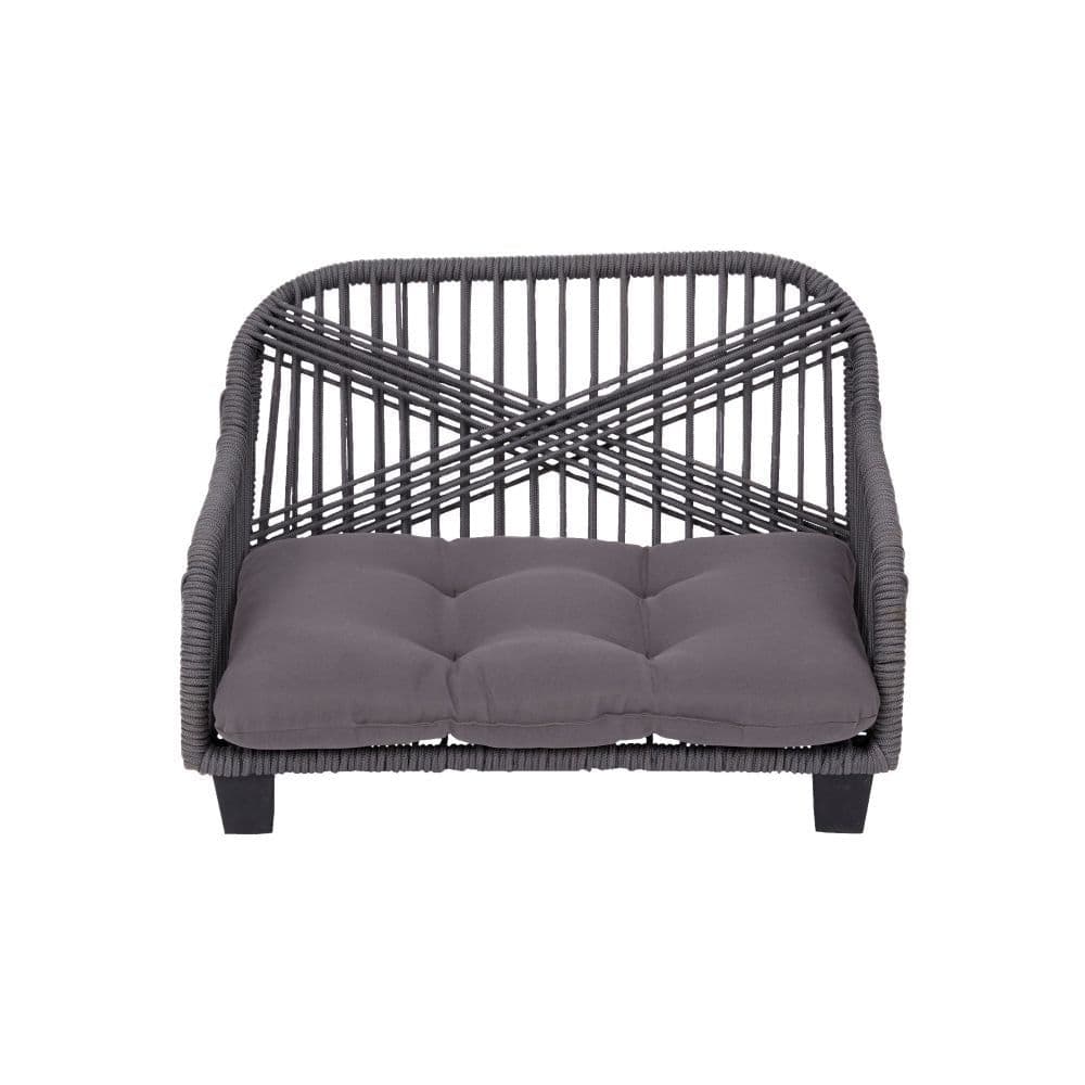 image-Indoor Outdoor Woven Cat & Dog Sofa Bed Lounger Grey ST-N10007-UK