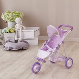 image-Olivia's Little World Dolls Star Pram Stroller Pushchair For Baby Dolls OL-00006