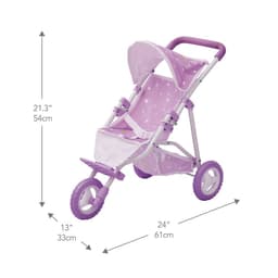 image-Olivia's Little World Dolls Star Pram Stroller Pushchair For Baby Dolls OL-00006