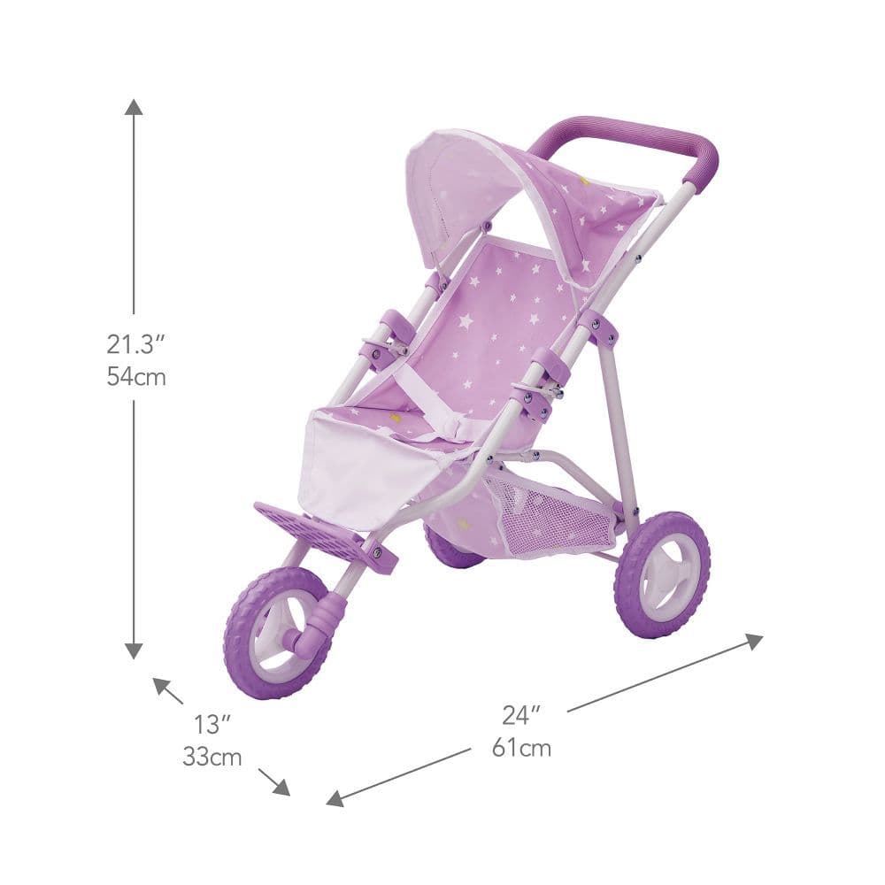image-Olivia's Little World Dolls Star Pram Stroller Pushchair For Baby Dolls OL-00006